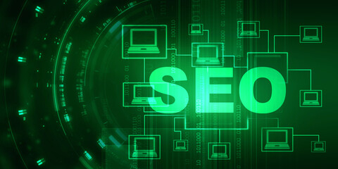 seo concept 2d rendering illustration