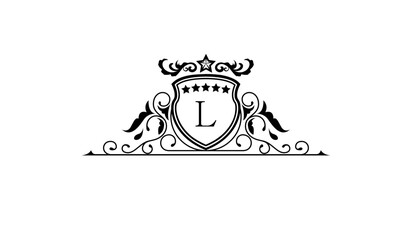 Luxury anniversary logo L