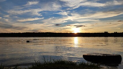 Sunset on the river