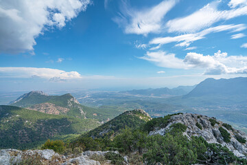 The scenic view of Kızlar Dağı and Alimpınarı plateau at Taurus mountains, Antalya
