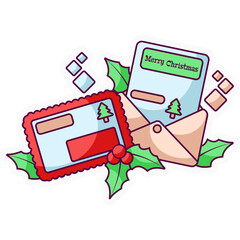 Christmas Greeting Cards Sticker