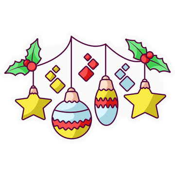 Christmas Lamps Sticker