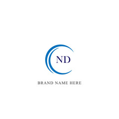 ND logo. N D design. White ND letter. ND, N D letter logo design. Initial letter ND linked circle uppercase monogram logo. N D letter logo vector design. 