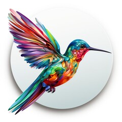 Obraz premium Hummingbird clipart on white background.