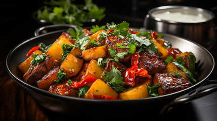 Prato Recheado com Carne Suculenta