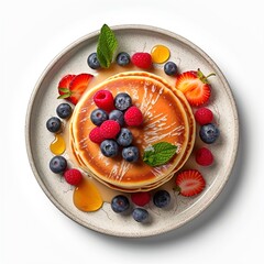 Pancake z owocami - obrazy, fototapety, plakaty