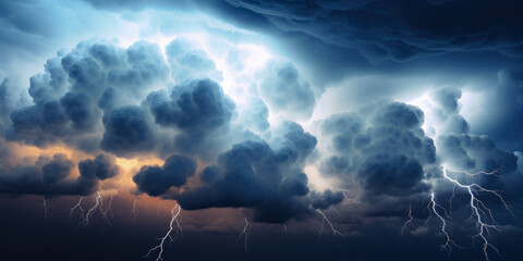 Gloomy Majestic Background Made Of Thunderclouds Created Using Artificial Intelligence