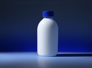 no label white plastic bottle,product photography concept