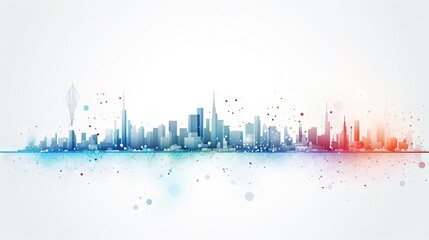  a cityscape with a lot of buildings in it.  generative ai