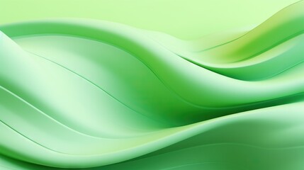 Naklejka premium a green abstract background with wavy lines and curves on it. generative ai