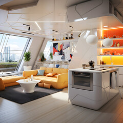 Futuristic robotic moder Interior