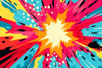 vibrant and mesmerizing abstract colorful pop art, Generative AI