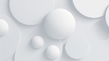  a white abstract background with circles and circles of varying sizes.  generative ai
