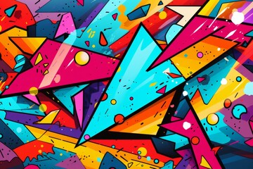 vibrant and mesmerizing abstract colorful pop art, Generative AI