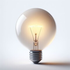 light bulb on white background