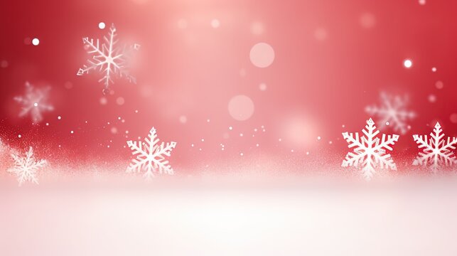  a red and white background with snowflakes on the left side of the image and a red and white background with snow flakes on the right side.  generative ai