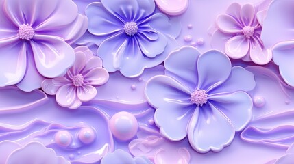  a close up of a bunch of flowers on a surface.  generative ai