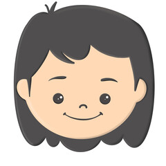 Obraz premium Cute Smiling Little girl Cartoon Character
