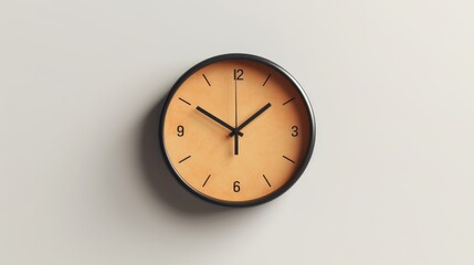 Clock with Time Blocking Schedule on Light Background. AI generated