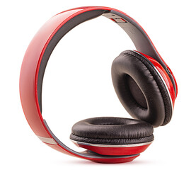 Red bluetooth headphones