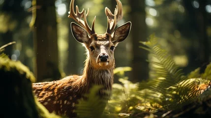 Fotobehang deer in the forest © Sthefany