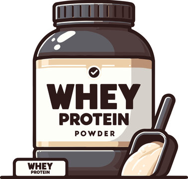 Empty Protein Powder Container Stock Photo 147895640