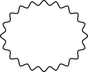 Starburst sticker set - collection of special offer sale oval and round shaped sunburst labels and badges. Promo stickers with star edges. Vector.