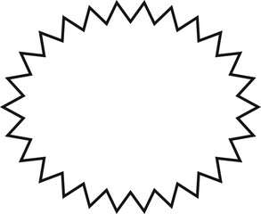 Starburst sticker set - collection of special offer sale oval and round shaped sunburst labels and badges. Promo stickers with star edges. Vector.