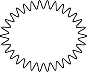 Starburst sticker set - collection of special offer sale oval and round shaped sunburst labels and badges. Promo stickers with star edges. Vector.