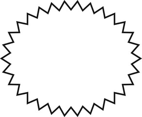 Starburst sticker set - collection of special offer sale oval and round shaped sunburst labels and badges. Promo stickers with star edges. Vector.