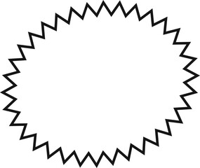 Starburst sticker set - collection of special offer sale oval and round shaped sunburst labels and badges. Promo stickers with star edges. Vector.