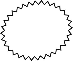 Starburst sticker set - collection of special offer sale oval and round shaped sunburst labels and badges. Promo stickers with star edges. Vector.