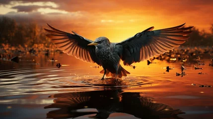 Küchenrückwand glas motiv eagle in flight © Sthefany
