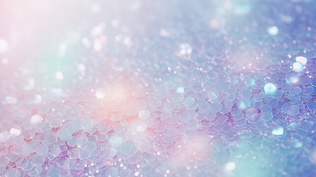  a blurry photo of a blue and pink background with bubbles and bubbles on it, with a blurry image of a blue and pink background.  generative ai