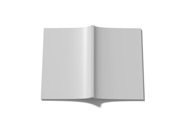 Closed magazine cover with transparent background