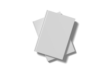 	
Top view on two stack book cover with transparent background