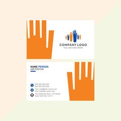 Business card design Own void grab executive id introduction visiting business card, hand non organization, logo design, stationer design, brand identity, corporate image, editable, template, vector, 