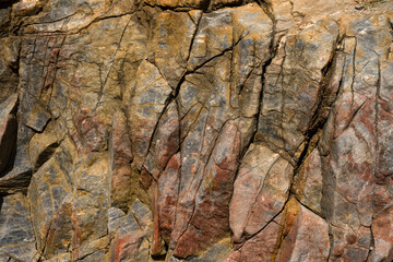 
Rock, cracked surface, close-up, natural pattern background image.