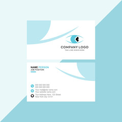Business card design eye care optical, logo design, executive card, stationery design, visiting card, brand identity, corporate identity editable template vector  