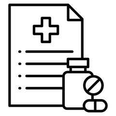 Obraz premium Medical Prescription Icon