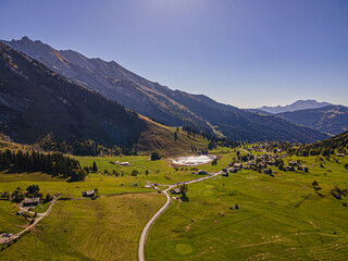 Les confins, La Clusaz, Haute-Savoie, France en drone