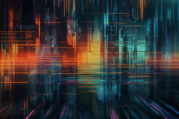 abstract futuristic technology background, 3d illustration, horizontal, toned