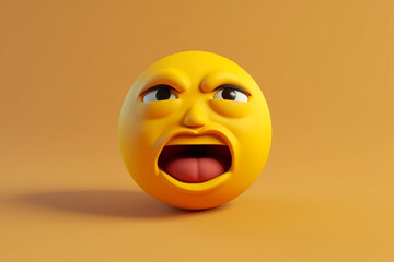 Fototapeta premium Funny yellow emoticons. 3d illustration. 3d rendering