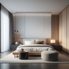 Minimalist style interior design of modern bedroom