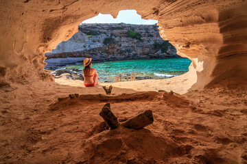 Beach of Cala en Baster, in Balearic island of Formentera.