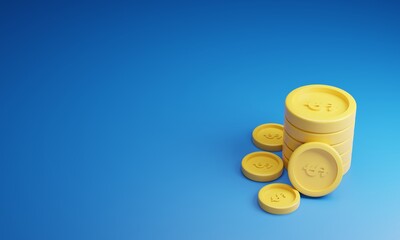 euro coins falling into the background