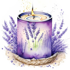 Zapachowa świeca lawendowa ilustracja