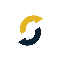 Letter S design element icon with modern creative unique concept