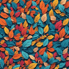 Fototapeta premium Floral pattern with leaf, Luxury art deco wallpaper nature background.