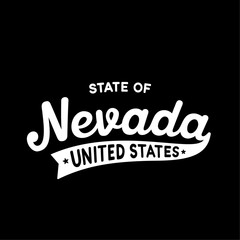 Obraz premium State of Nevada lettering design. Nevada, United States, typography design. Nevada, text design. Vector and illustration.